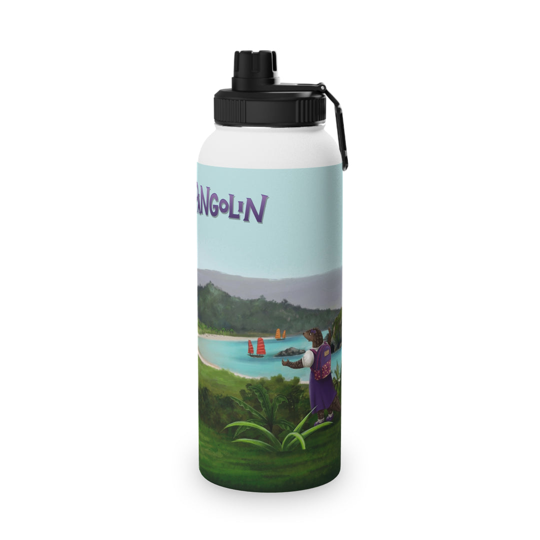 Penny Pangolin Stainless Steel Water Bottle, Sports Lid