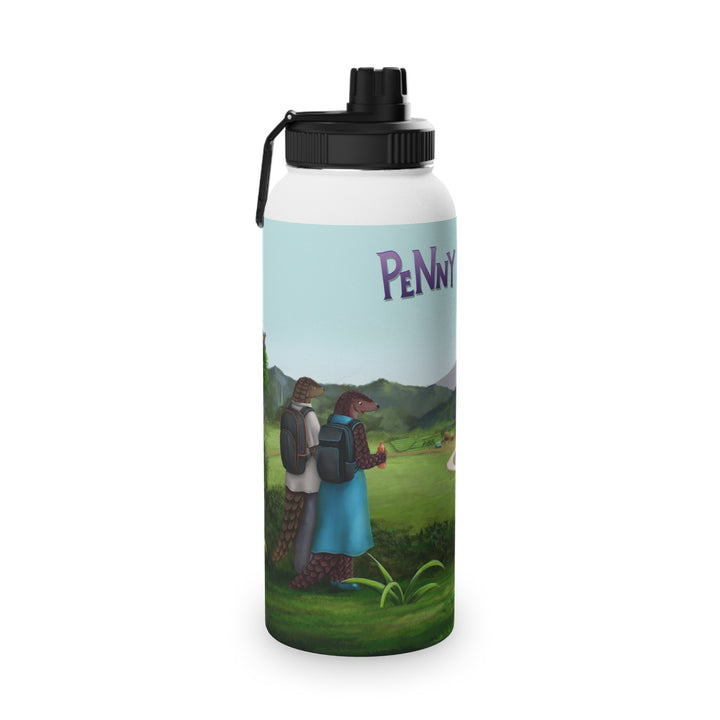 Penny Pangolin Stainless Steel Water Bottle, Sports Lid
