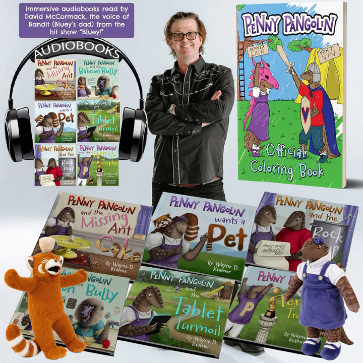 Penny Pangolin Six-Book Set with BONUS Coloring Book + Audiobooks