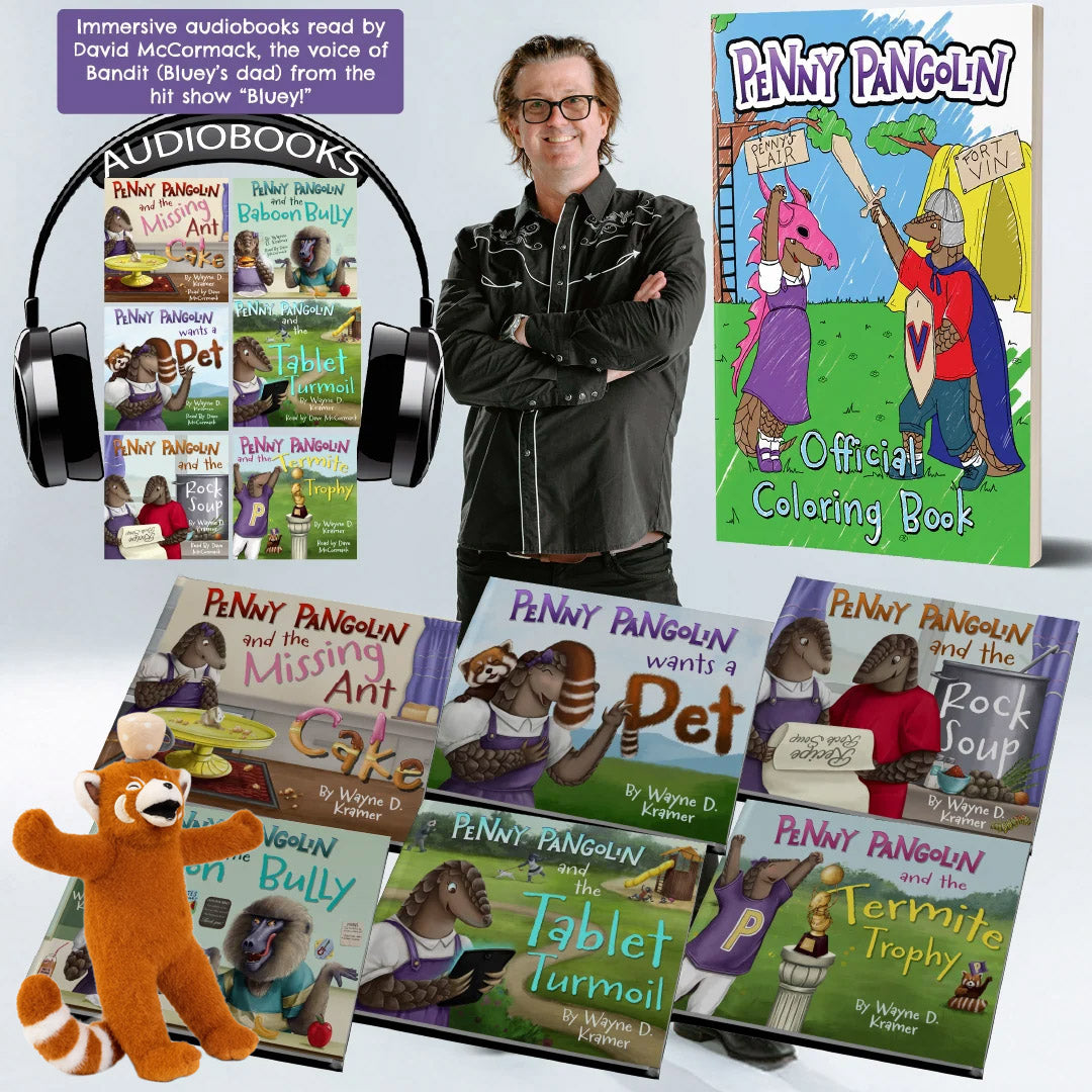 Penny Pangolin Six-Book Set with BONUS Coloring Book + Audiobooks
