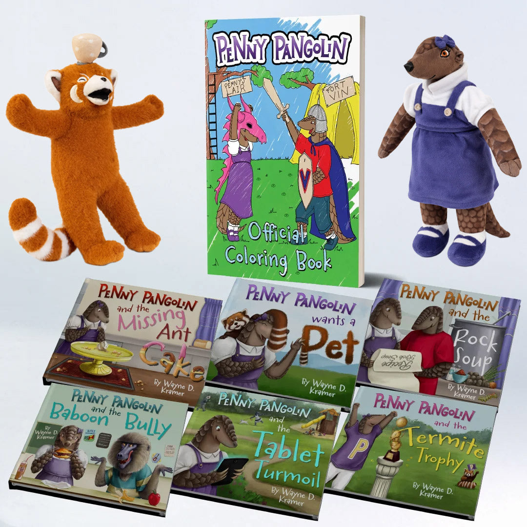 Penny Pangolin Six-Book Set with BONUS Coloring Book