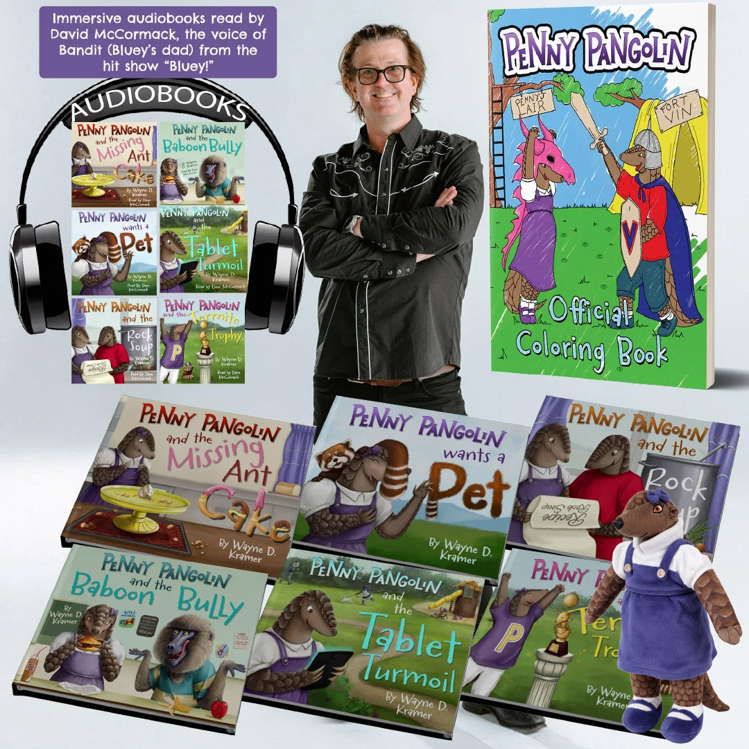 Penny Pangolin Six-Book Set with BONUS Coloring Book + Audiobooks
