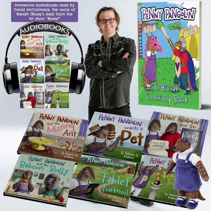 Penny Pangolin Six-Book Set with BONUS Coloring Book